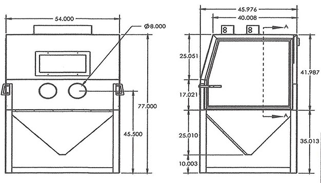 Industrial Blast Cabinet Rb5446 Made In The Usa Raptor Blaster