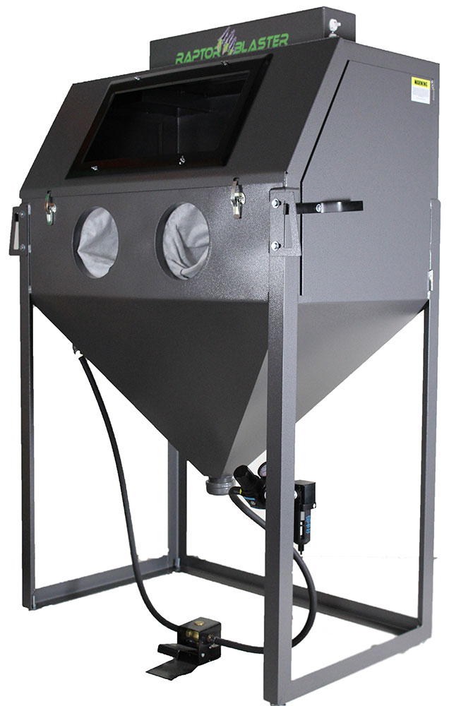 thumbnail interactive-video image 1 of The Barrel Blaster® Abrasive Air Sand Blasting Cabinet For Glass Bead Media - 110V 1 of 2