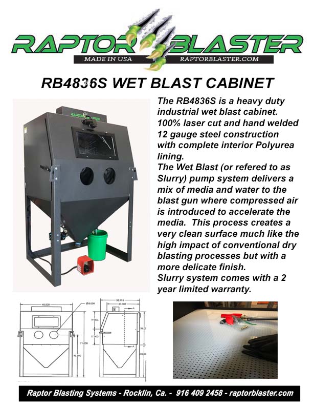 Slurry Blasting Cabinet Brochure RB4836S