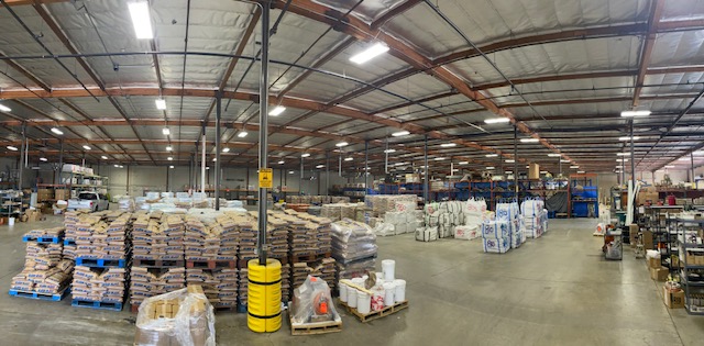 Raptor Blaster warehouse filled with abrasive media